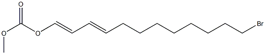 (2E,4E)-1-(Methoxycarbonyloxy)-12-bromo-1,3-dodecadiene Struktur