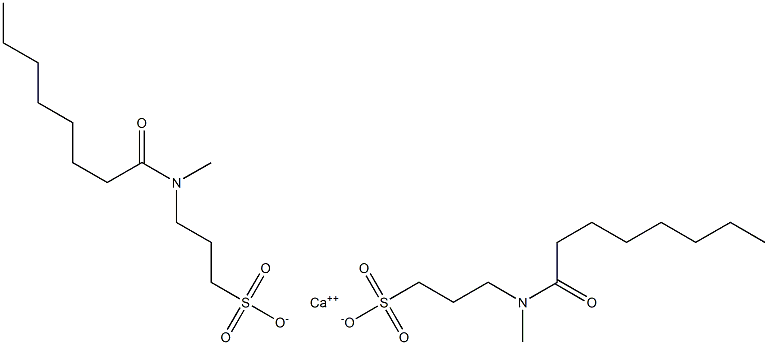 Bis[3-(N-capryloyl-N-methylamino)-1-propanesulfonic acid]calcium salt Struktur