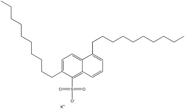 2,5-Didecyl-1-naphthalenesulfonic acid potassium salt Struktur