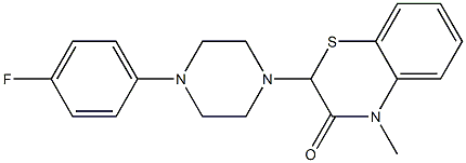 2-[4-(4-Fluorophenyl)piperazin-1-yl]methyl-2H-1,4-benzothiazin-3(4H)-one Struktur