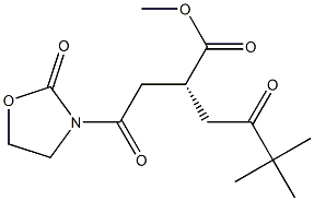 (2R)-4-Oxo-5,5-dimethyl-2-[2-oxo-2-(2-oxooxazolidin-3-yl)ethyl]hexanoic acid methyl ester Struktur