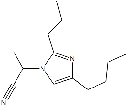 4-Butyl-1-(1-cyanoethyl)-2-propyl-1H-imidazole Struktur