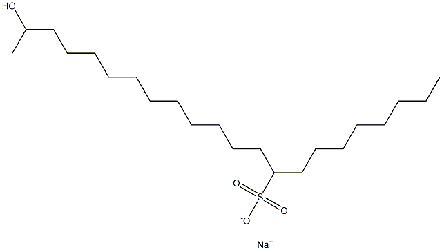 21-Hydroxydocosane-9-sulfonic acid sodium salt Struktur