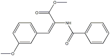 (E)-2-Benzoylamino-3-(3-methoxyphenyl)propenoic acid methyl ester Struktur