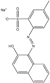 2-[(2-Hydroxy-1-naphtyl)azo]-5-methylbenzenesulfonic acid sodium salt Struktur