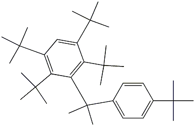 2-(2,3,5,6-Tetra-tert-butylphenyl)-2-(4-tert-butylphenyl)propane Struktur