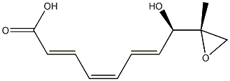 (2E,4Z,6E,8R,9S)-9,10-Epoxy-8-hydroxy-9-methyl-2,4,6-decatrienoic acid Struktur