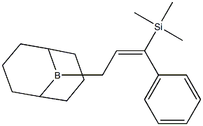 9-[(E)-3-(Trimethylsilyl)-3-phenyl-2-propenyl]-9-borabicyclo[3.3.1]nonane Struktur