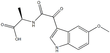 N-[[(5-Methoxy-1H-indol-3-yl)carbonyl]carbonyl]-D-alanine Struktur