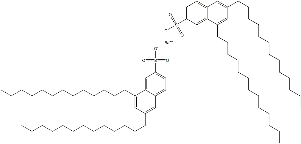 Bis(6,8-ditridecyl-2-naphthalenesulfonic acid)barium salt Struktur