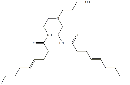 N,N'-[3-Hydroxypropyliminobis(2,1-ethanediyl)]bis(4-nonenamide) Struktur