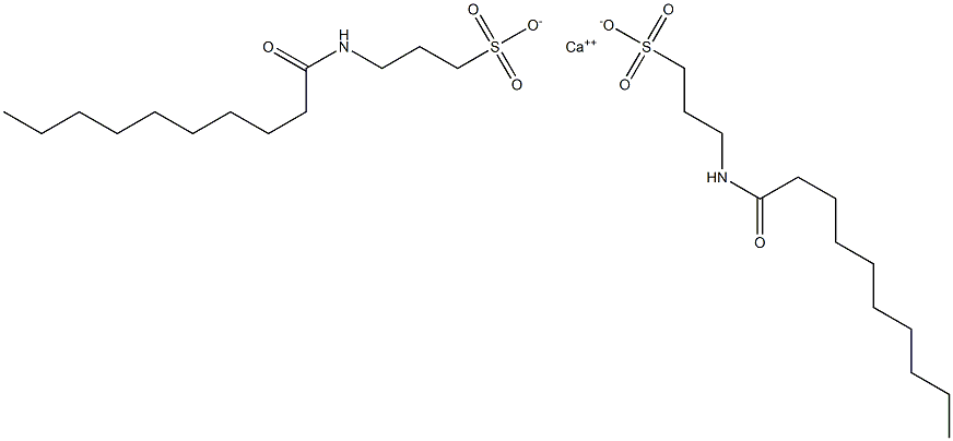 Bis(3-caprinoylamino-1-propanesulfonic acid)calcium salt Struktur