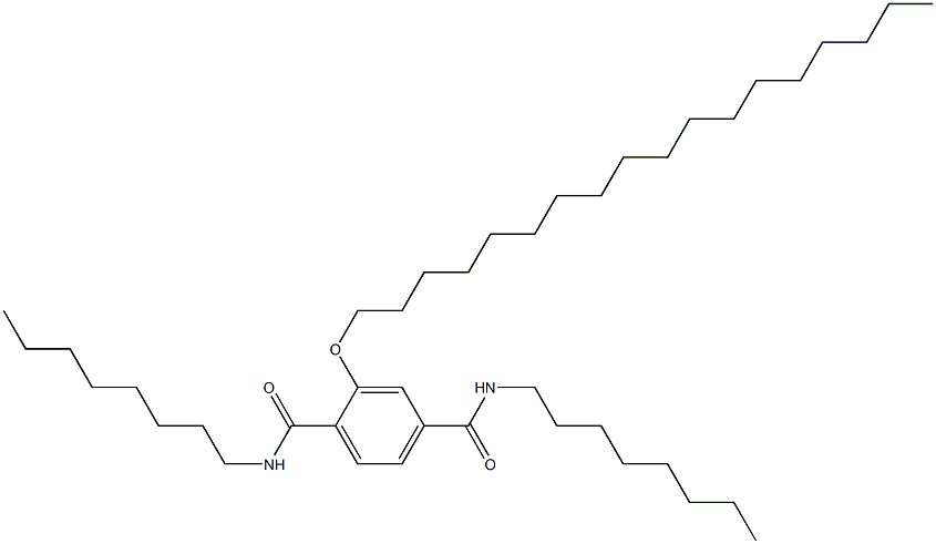 2-(Octadecyloxy)-N,N'-dioctylterephthalamide Struktur