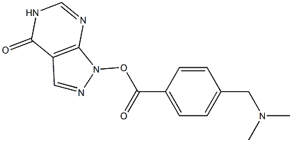 1,5-Dihydro-4-oxo-4H-pyrazolo[3,4-d]pyrimidin-1-ol 4-(dimethylaminomethyl)benzoate Struktur