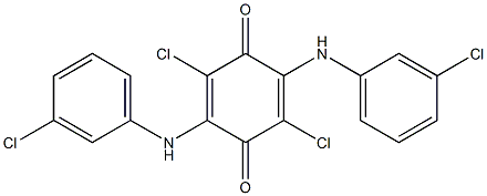 2,5-Bis[(3-chlorophenyl)amino]-3,6-dichloro-2,5-cyclohexadiene-1,4-dione Struktur