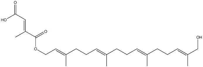 (2E,6E,10E,14E)-3,7,11,15-Tetramethyl-2,6,10,14-hexadecatetrene-1,16-diol 1-[(2E)-3-(hydroxycarbonyl)-2-methylacrylate] Struktur