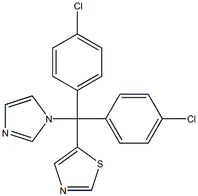 5-[Bis(4-chlorophenyl)(1H-imidazol-1-yl)methyl]thiazole Struktur