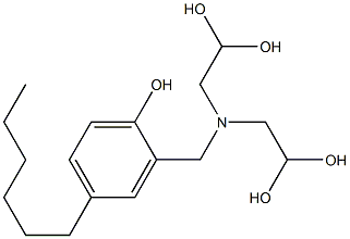 2-[Bis(2,2-dihydroxyethyl)aminomethyl]-4-hexylphenol Struktur