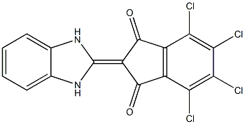 2-(1H-Benzimidazol-2(3H)-ylidene)-4,5,6,7-tetrachloro-1,3-indanedione Struktur