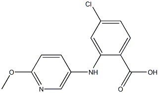 4-Chloro-2-[(2-methoxy-5-pyridinyl)amino]benzoic acid Struktur