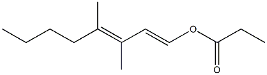 Propionic acid 3,4-dimethyl-1,3-octadienyl ester Struktur