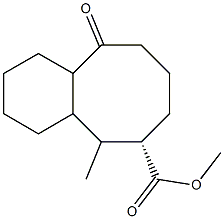 (6S)-5-Methyldodecahydro-10-oxobenzocyclooctene-6-carboxylic acid methyl ester Struktur