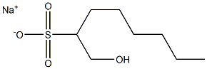 1-Hydroxyoctane-2-sulfonic acid sodium salt Struktur