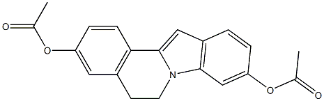 5,6-Dihydroindolo[2,1-a]isoquinoline-3,9-diol diacetate Struktur