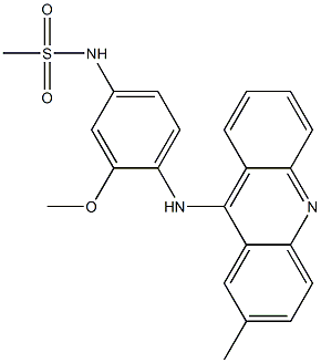 N-[3-Methoxy-4-[(2-methyl-9-acridinyl)amino]phenyl]methanesulfonamide Struktur