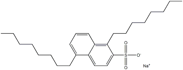 1,5-Dioctyl-2-naphthalenesulfonic acid sodium salt Struktur