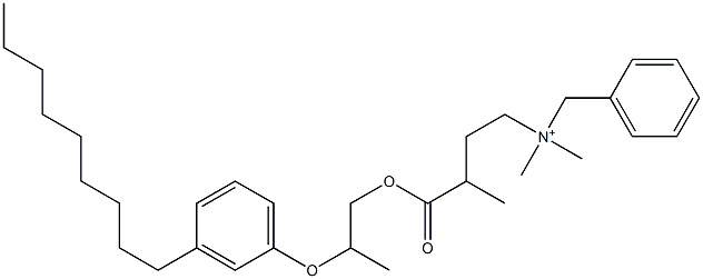 N,N-Dimethyl-N-benzyl-N-[3-[[2-(3-nonylphenyloxy)propyl]oxycarbonyl]butyl]aminium Struktur