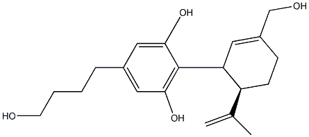 5-(4-Hydroxybutyl)-2-[(2R)-2-(1-methylethenyl)-5-(hydroxymethyl)-5-cyclohexen-1-yl]benzene-1,3-diol Struktur