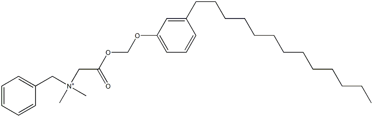 N,N-Dimethyl-N-benzyl-N-[[[(3-tridecylphenyloxy)methyl]oxycarbonyl]methyl]aminium Struktur