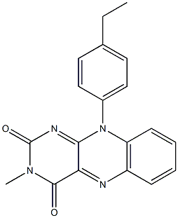 3-Methyl-10-[4-ethylphenyl]pyrimido[4,5-b]quinoxaline-2,4(3H,10H)-dione Struktur