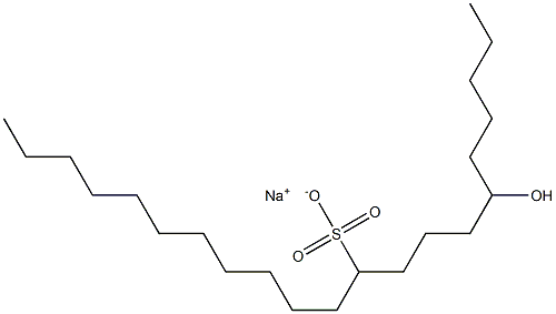 6-Hydroxyhenicosane-10-sulfonic acid sodium salt Struktur