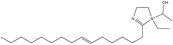 1-Ethyl-1-(1-hydroxyethyl)-2-(6-pentadecenyl)-2-imidazoline-1-ium Struktur