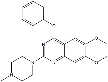 2-[4-Methyl-1-piperazinyl]-4-(phenoxy)-6,7-dimethoxyquinazoline Struktur