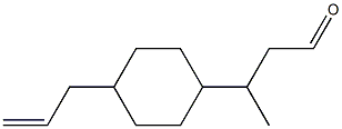 3-[4-(2-Propenyl)cyclohexyl]butanal Struktur