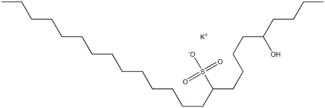 5-Hydroxytetracosane-10-sulfonic acid potassium salt Struktur