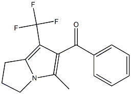 1-Trifluoromethyl-2-benzoyl-3-methyl-6,7-dihydro-5H-pyrrolizine Struktur