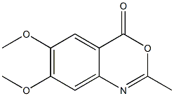 2-Methyl-6-methoxy-7-methoxy-4H-3,1-benzoxazin-4-one Struktur