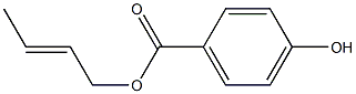 4-Hydroxybenzoic acid 2-butenyl ester Struktur