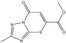 2-Methyl-7-oxo-7H-[1,2,4]triazolo[5,1-b][1,3]thiazine-5-carboxylic acid methyl ester Struktur