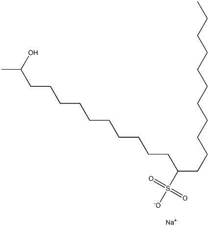 23-Hydroxytetracosane-12-sulfonic acid sodium salt Struktur