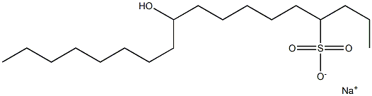 10-Hydroxyoctadecane-4-sulfonic acid sodium salt Struktur