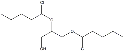 2,3-Bis(1-chloropentyloxy)-1-propanol Struktur