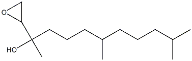 1,2-Epoxy-3,7,11-trimethyldodecan-3-ol Struktur