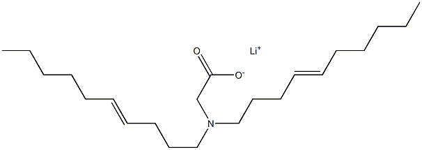 N,N-Di(4-decenyl)glycine lithium salt Struktur