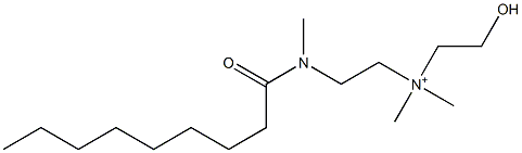 2-(N-Nonanoyl-N-methylamino)-N-(2-hydroxyethyl)-N,N-dimethylethanaminium Struktur