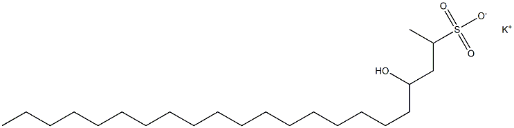 4-Hydroxydocosane-2-sulfonic acid potassium salt Struktur